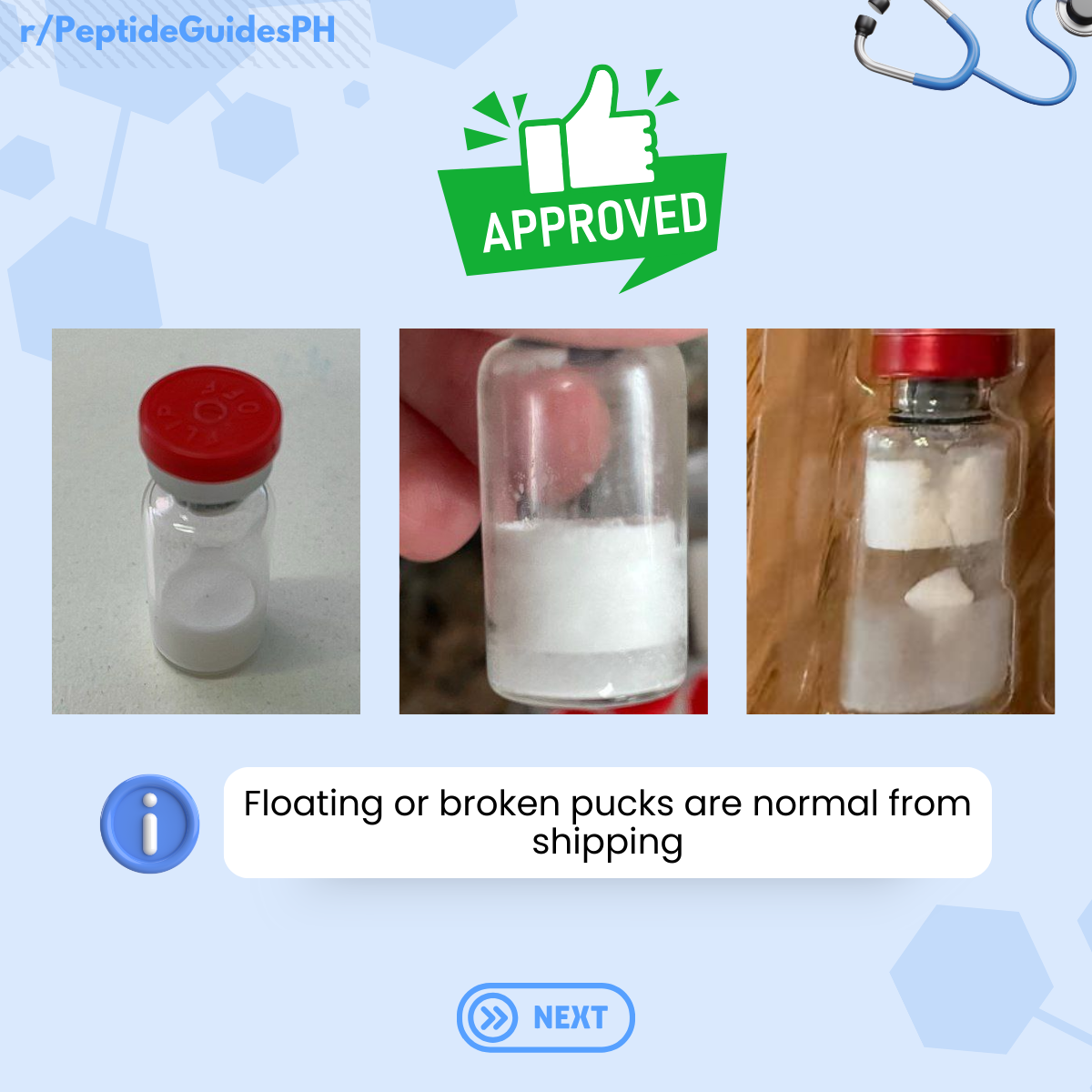 Lyophilized peptide example 3